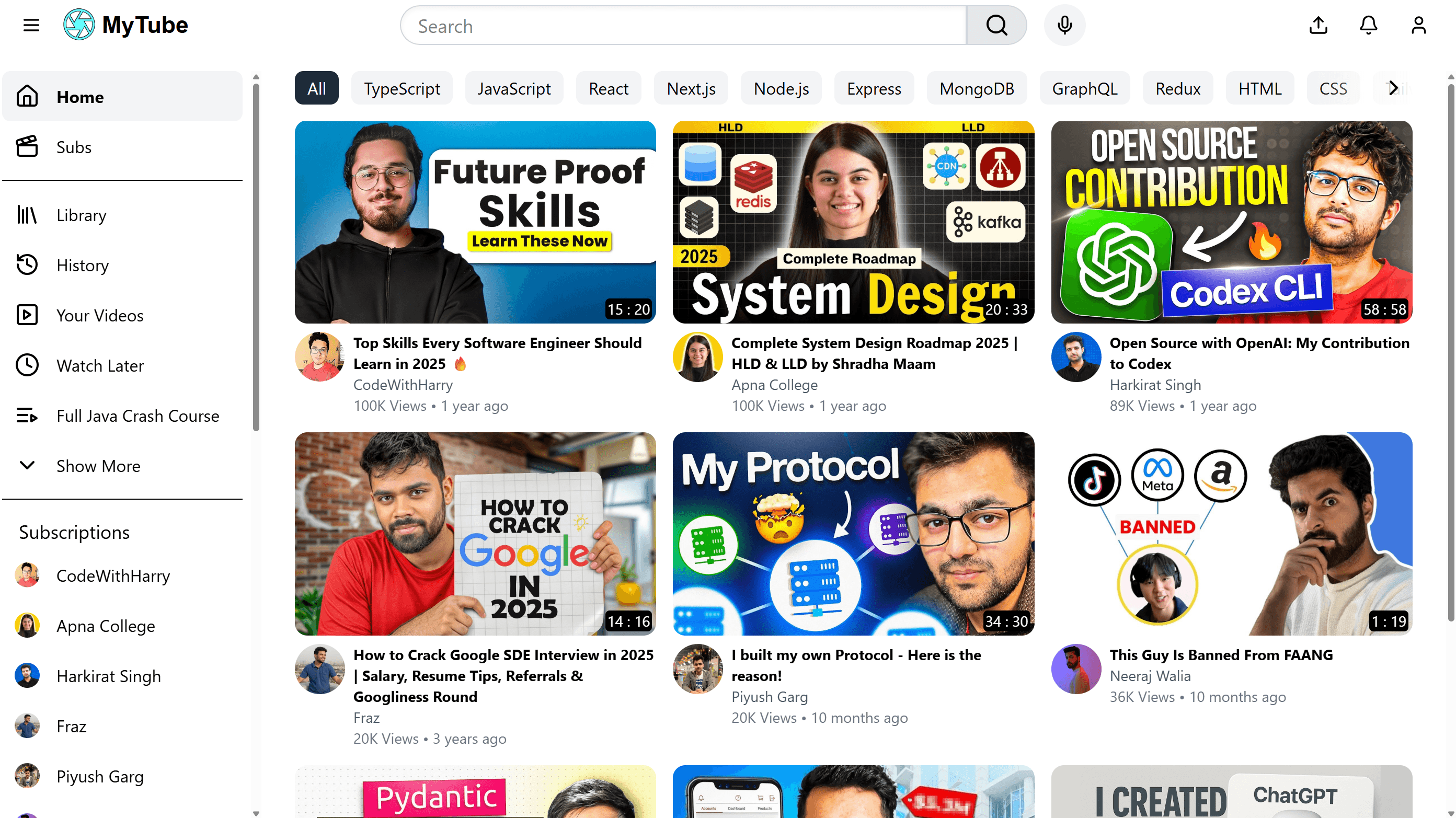 MyTube screenshot