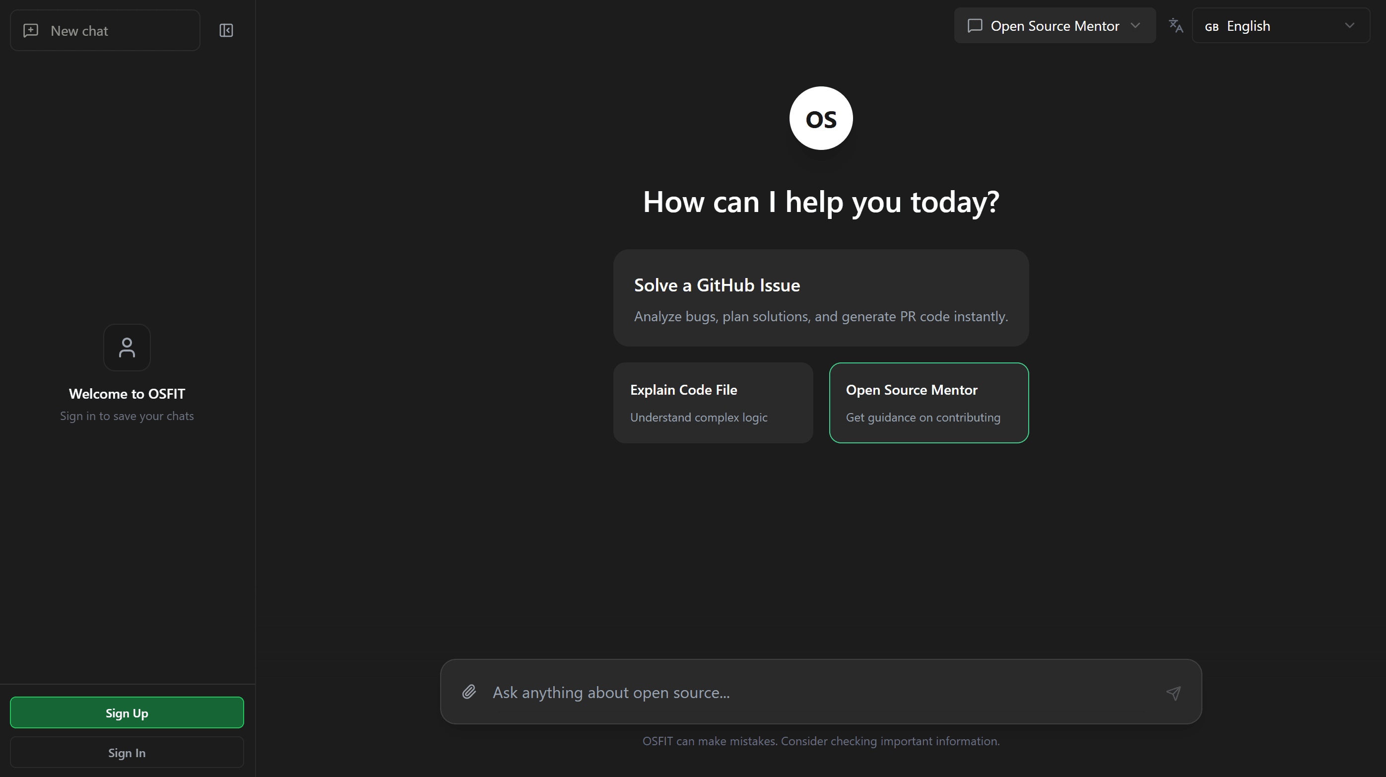 OsFit screenshot